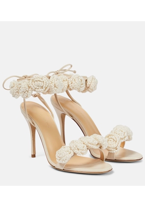 Magda Butrym Floral crochet and leather sandals