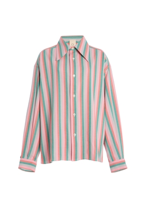 Marrakshi Life Exclusive Riviera Striped Cotton Shirt - Moda Operandi