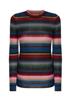 Missoni Crewneck Striped Knit Sweater - Moda Operandi