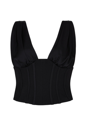 Paris Georgia Maeve Satin And Cady Corset Top - Moda Operandi