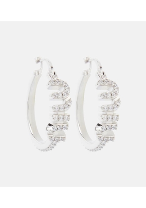 Miu Miu Logo crystal-embellished earrings