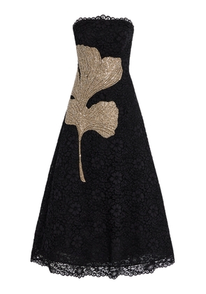 Costarellos Hallis Crystal-Embellished Lace Midi Dress - Moda Operandi