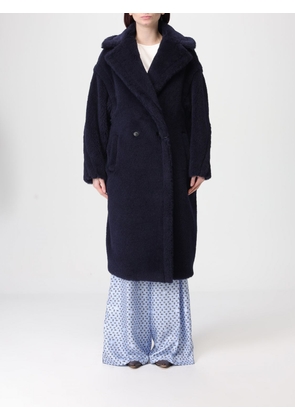 Fur Coat MAX MARA Woman color Blue