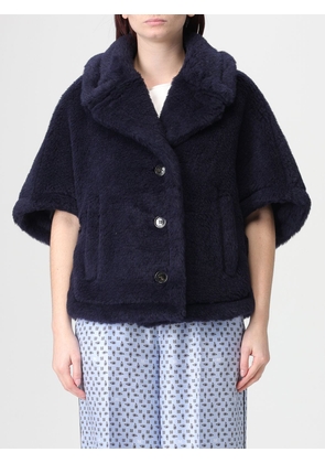 Fur Coat MAX MARA Woman color Blue