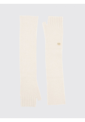 Gloves GANNI Woman color Ivory