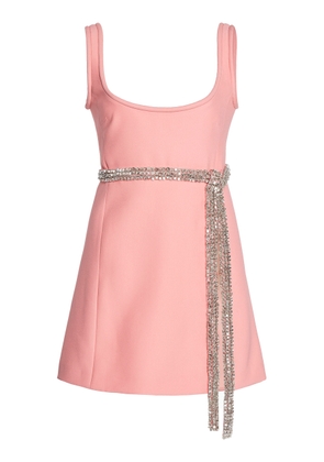 Giambattista Valli Slit-Detailed Crepe Mini Dress - Moda Operandi