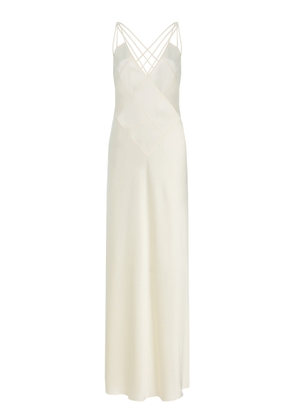 Anna October Melania Open-Back Satin Maxi Slip Dress - Moda Operandi