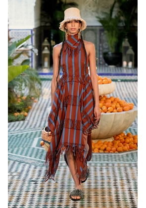 ALÉMAIS Noura Fringed Cotton Midi Dress - Moda Operandi