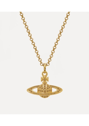Vivienne Westwood Mini Bas Relief Pendant Necklace Gold Topaz Women