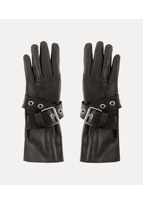 Vivienne Westwood Belt Buckle Gloves Nappa Leather Black S Men