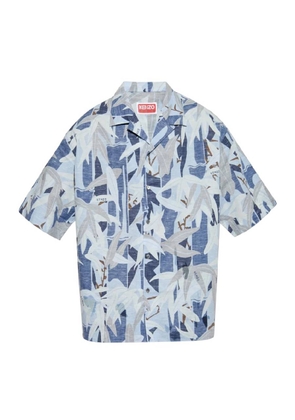 Kenzo Mens Chiku-Rin Camo Hawaiian Short Sleeved Shirt