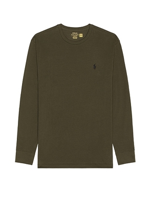 Polo Ralph Lauren Long Sleeve Crewneck T-Shirt in Olive - Olive. Size XXL/2X (also in ).