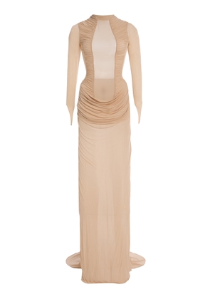 Burc Akyol Ruched Jersey Maxi Dress - Moda Operandi