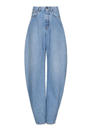 ALAÏA High-Rise Barrel-Leg Jeans - Moda Operandi