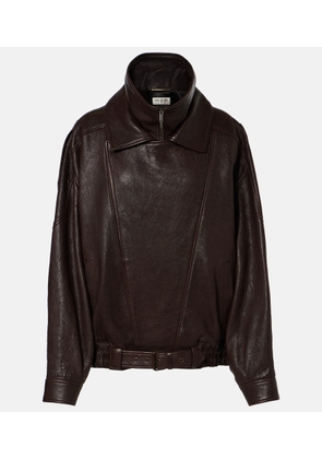 Saint Laurent Oversized leather bomber jacket
