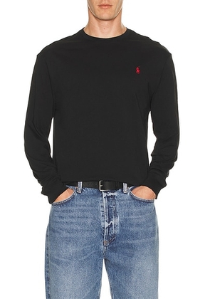 Polo Ralph Lauren Long Sleeve Crewneck T-Shirt in Polo Black - Black. Size XL/1X (also in ).