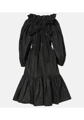 Patou Ruffled tiered faille minidress