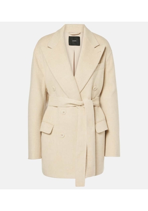 Joseph Double-breasted belted wool and silk blazer