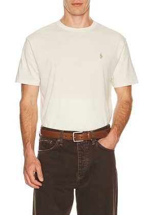 Polo Ralph Lauren Short Sleeve Crewneck T-Shirt in Parchment Cream - Cream. Size L (also in M, S, XL/1X).