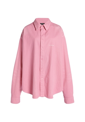 Balenciaga Oversized Lightweight Denim Shirt - Moda Operandi