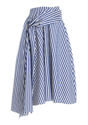 Rosie Assoulin Draped Striped Midi Skirt - Moda Operandi