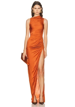 RICK OWENS LILIES Svita Gown in Orange - Orange. Size 38 (also in 40).