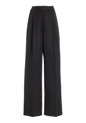 Oscar de la Renta High-Rise Stretch-Wool Wide-Leg Pants - Moda Operandi