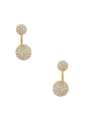 Roxanne Assoulin The Floating Spark Earrings in Gold & Pave - Metallic Gold. Size all.