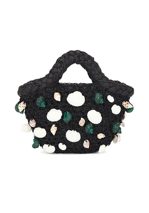 SIMONMILLER Mini Shelly Mercado Tote Bag in Black & Teal Multi - Black. Size all.