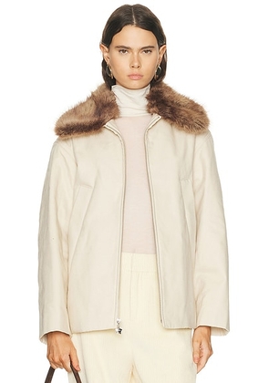 Sandy Liang Carrot Jacket in Khaki - Beige. Size L (also in M, S, XS).