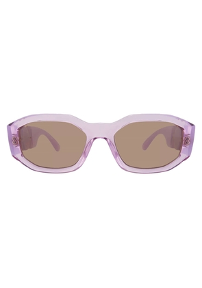 Versace Light Brown Geometric Ladies Sunglasses VE4361 552663 53