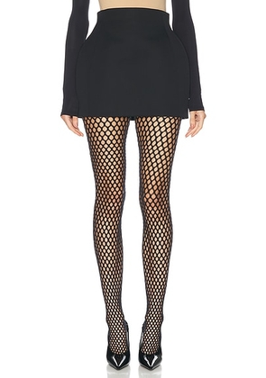 WARDROBE.NYC x Rosie Huntington-Whiteley RHW Sculpted Mini Skirt in Black - Black. Size XS (also in M).