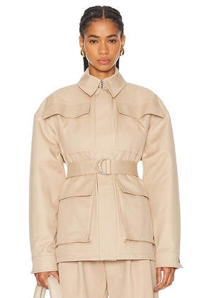 WARDROBE.NYC Drill Parka in Khaki - Beige. Size M (also in L).