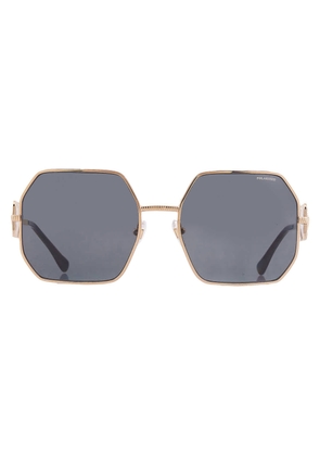 Versace Polar Dark Grey Geometric Ladies Sunglasses VE2248 100281 58