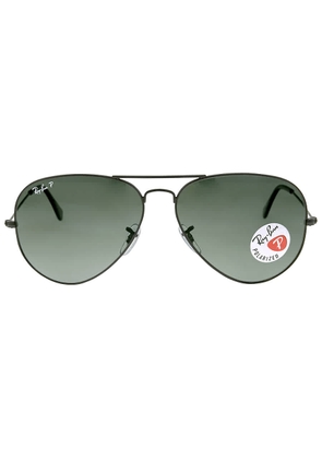 Ray Ban Aviator Classic Polarized Green Unisex Sunglasses RB3025 002/58 62