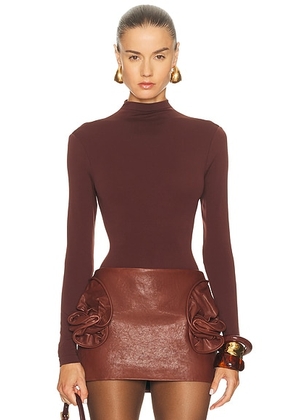 Wolford Shaping Bodysuit in Mahagony - Brown. Size L (also in XS).
