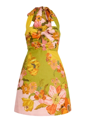 ALÉMAIS Silas Linen Mini Halter Dress - Moda Operandi