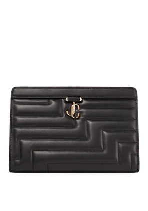 Jimmy Choo Black / Light Gold Avenue Pouch