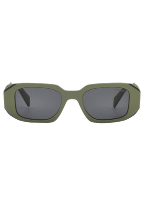 Prada Dark Grey Geometric Ladies Sunglasses PR 17WS 13N5S0 49