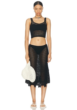 Akoia Swim Haya Skirt Set in Black - Black. Size L (also in ).