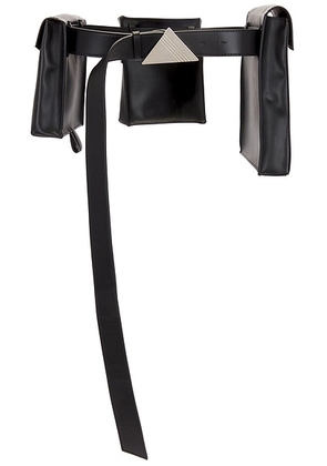 THE ATTICO Cintura Belt in Black - Black. Size M (also in ).