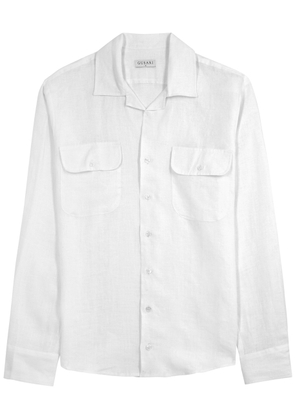 Gusari Safari Linen Shirt - White - XL