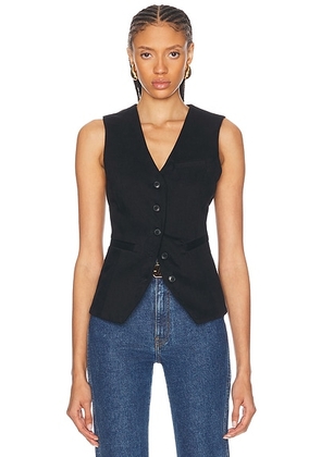 Citizens of Humanity Jasmin Long Vest in Black - Black. Size S (also in ).
