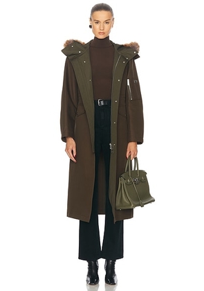 Burberry Long Washed Parka in Loch - Olive. Size M (also in ).