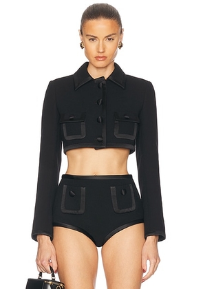Dolce & Gabbana Cropped Jacket in Black - Black. Size 42 (also in ).