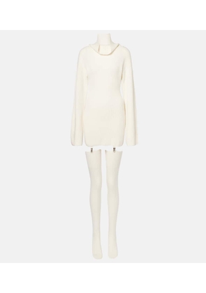 Aya Muse Cursa cashmere sweater dress and socks
