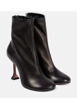 Amina Muaddi Iris 95 leather ankle boots