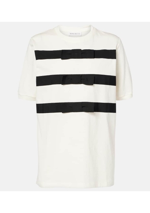 Nina Ricci Bow-detail cotton jersey T-shirt