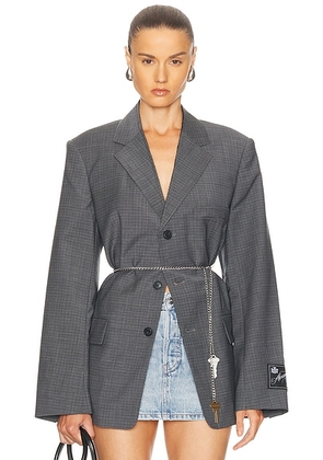 Alexander Wang Tailored Blazer in Dark Grey Melange - Grey. Size S (also in L, XS).