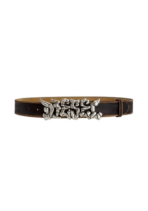 Diesel Graffiti Belt in Black & Silver - Black. Size 105 (also in ).